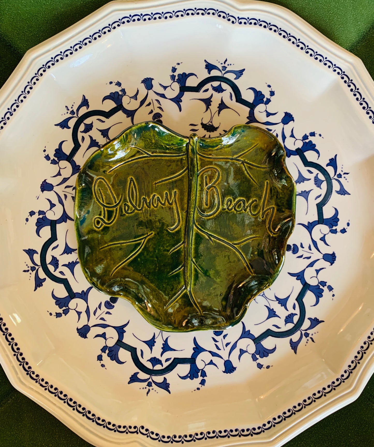 Delray Beach Ceramic Sea Grape Side Plate - The Kemble Shop