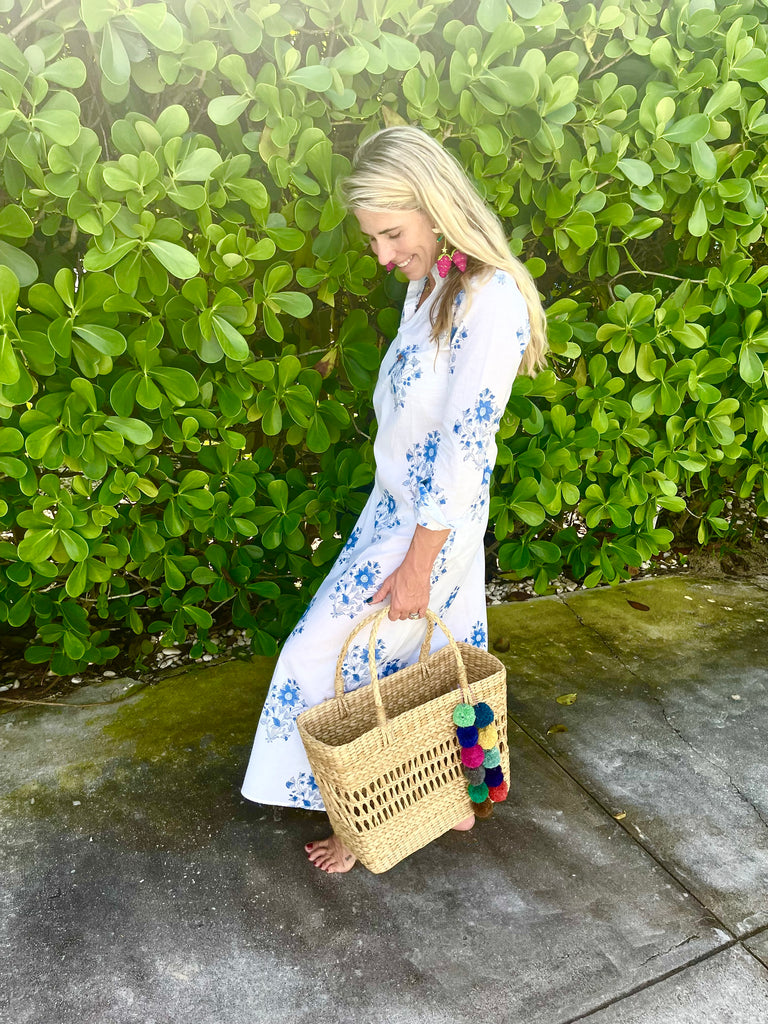 Classic Kurta Long - Blue Dahlia - The Kemble Shop