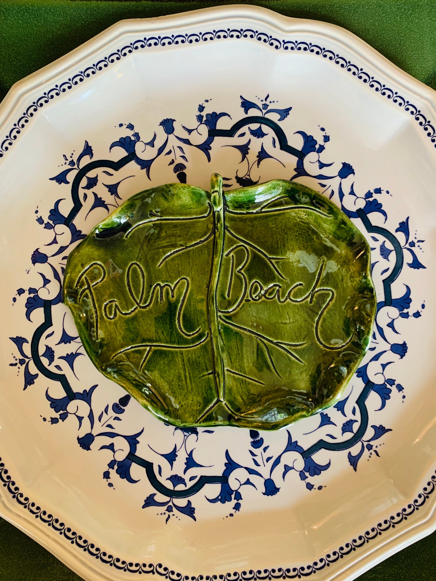 Palm Beach Ceramic Sea Grape Side Plate - The Kemble Shop