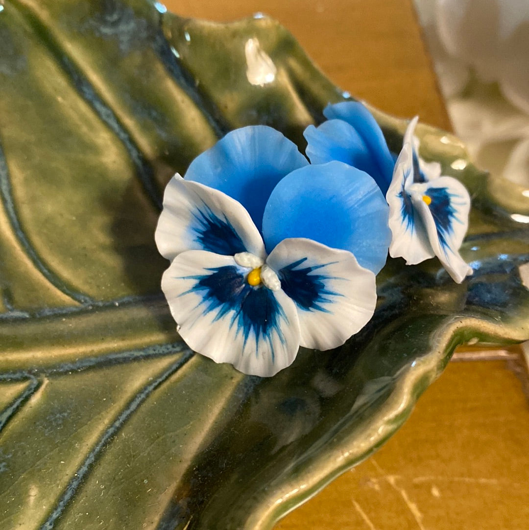 Medium Sky Blue Pansy Earring - The Kemble Shop