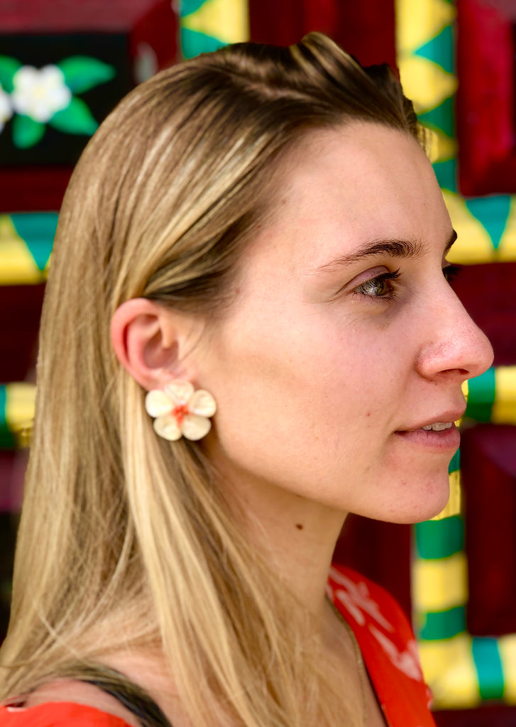Polly Red Coral Earrings - The Kemble Shop