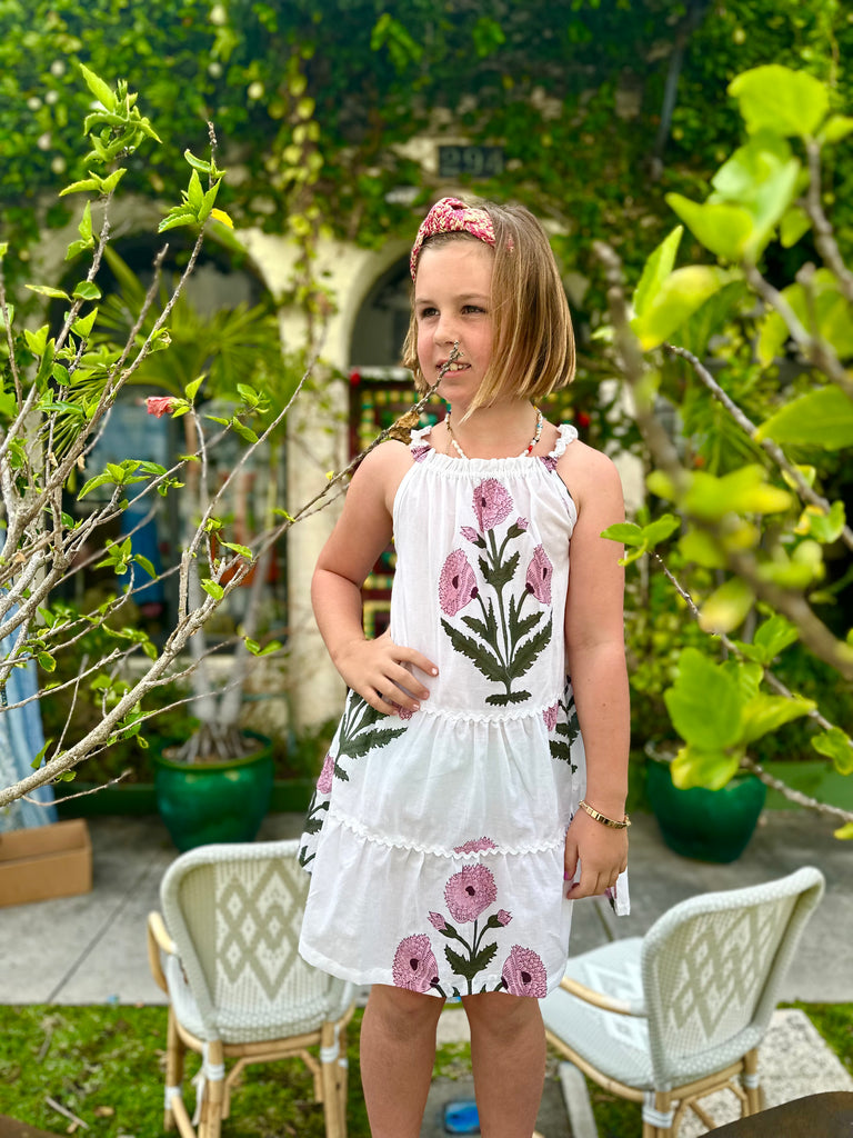 Daisy Mauve Poppy Girls Ric Rac Sundress - The Kemble Shop