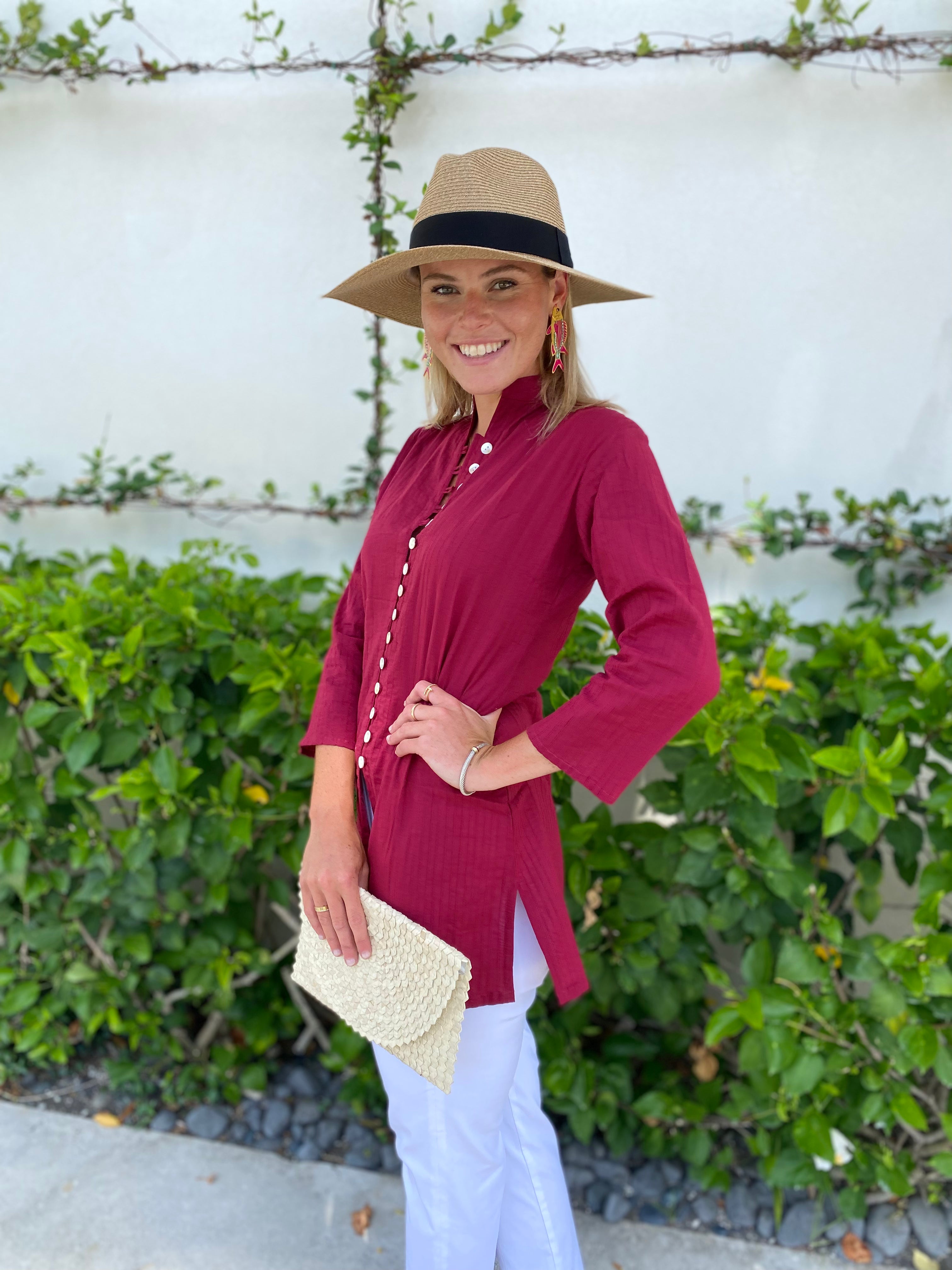Palm Beach Classic Tunic - Raspberry – The Kemble Shop
