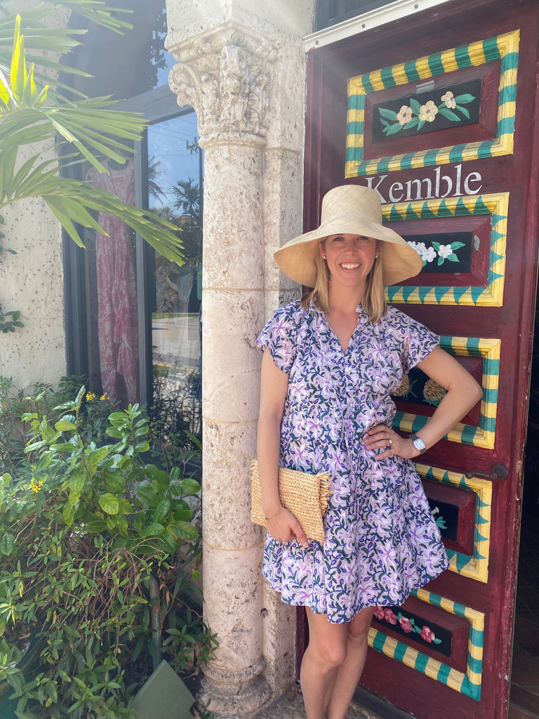 Purple Floral Liza Dress Dress - The Kemble Shop