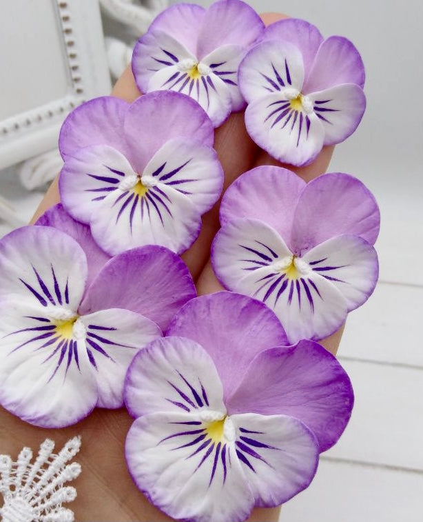 Large Purple Bliss Pansy Earring - The Kemble Shop