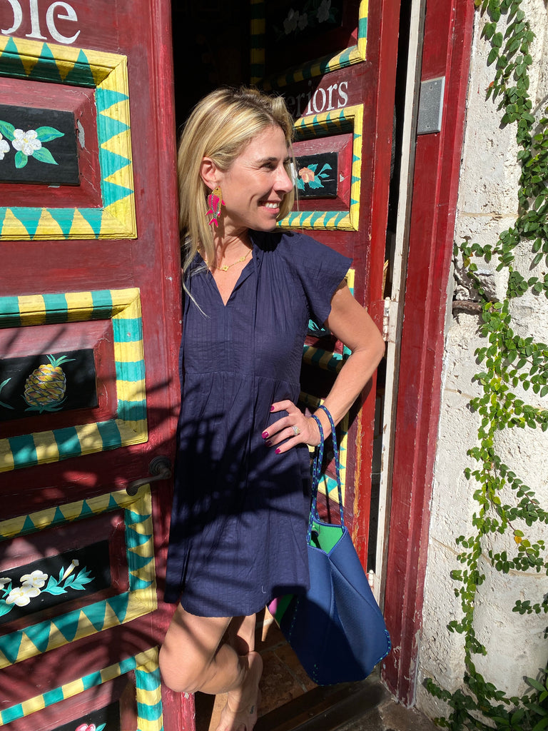 Navy Liza Dress Dress - The Kemble Shop