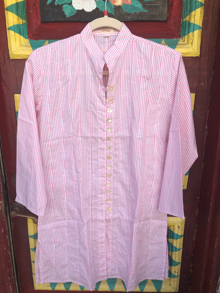 Pink and White Striped Palm Beach Tunic - The Kemble Shop