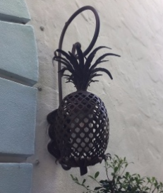 Black Powder Coated Pineapple Sconces w/Arm - The Kemble Shop