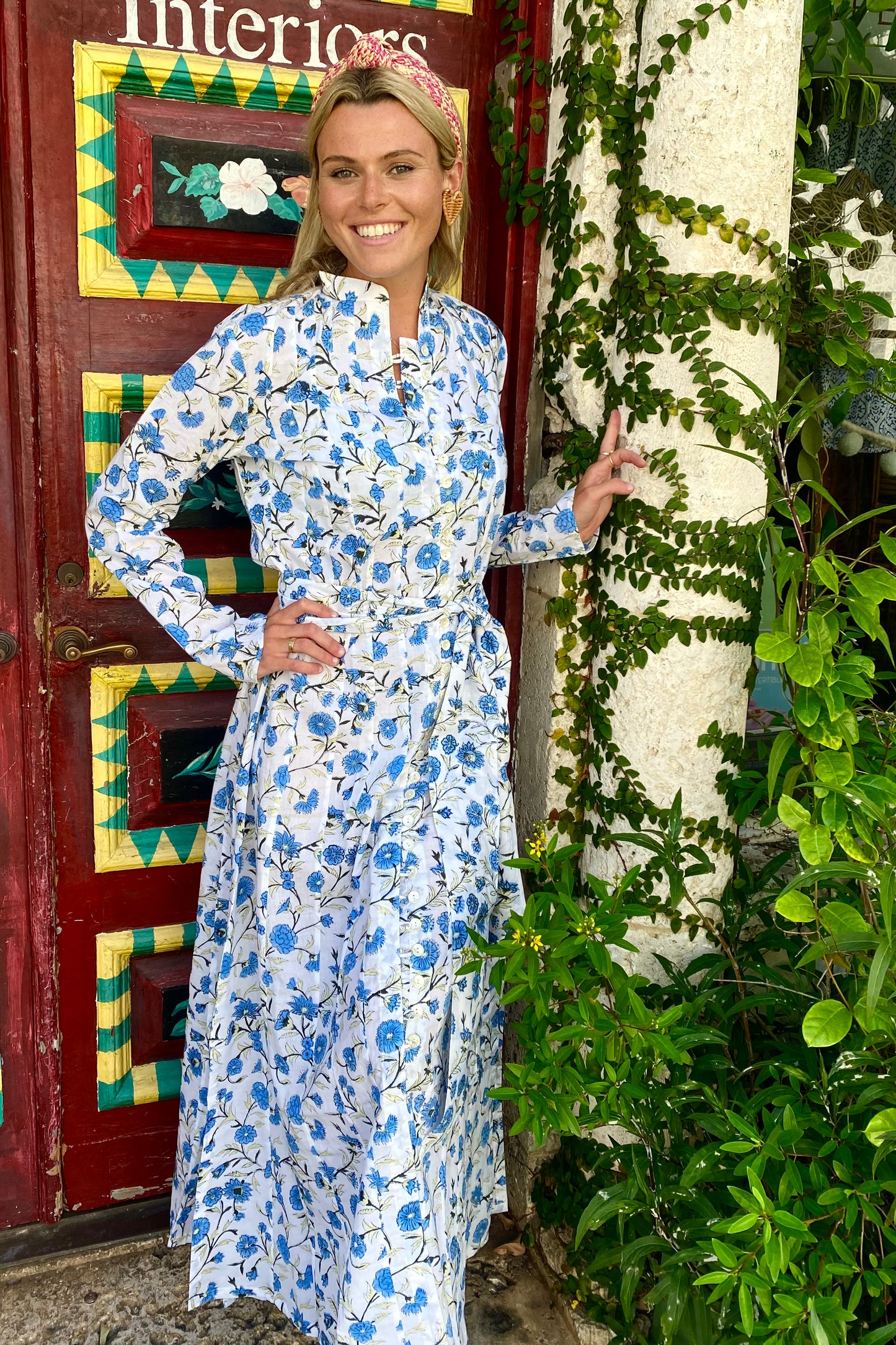 Blue Bellflower Palm Beach Tunic Dress - The Kemble Shop