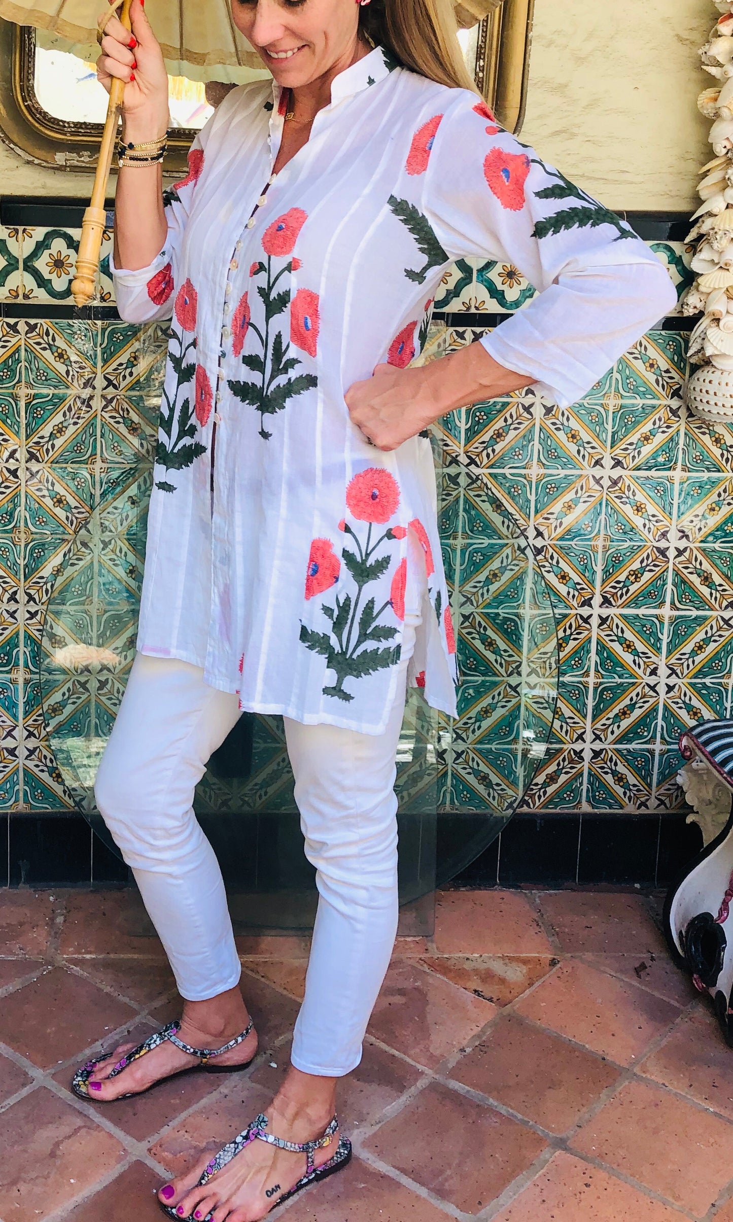 Orange Poppy Palm Beach Tunic - The Kemble Shop