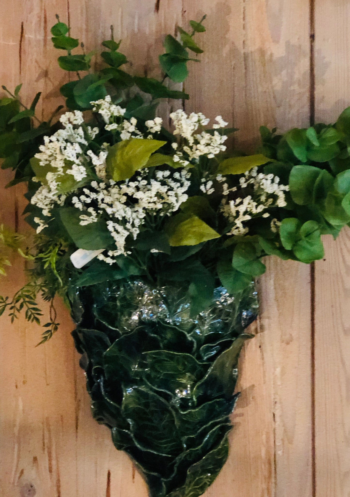 Large Ceramic Sea Grape Leaf Wall Planter - The Kemble Shop