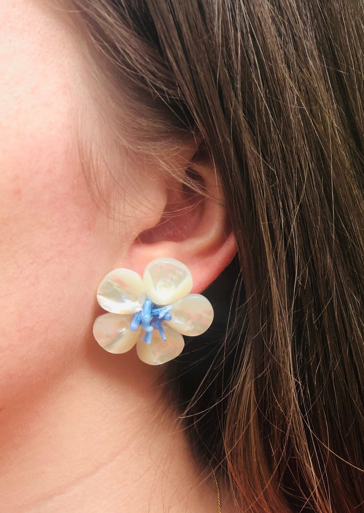 Polly Blue Coral Earrings - The Kemble Shop