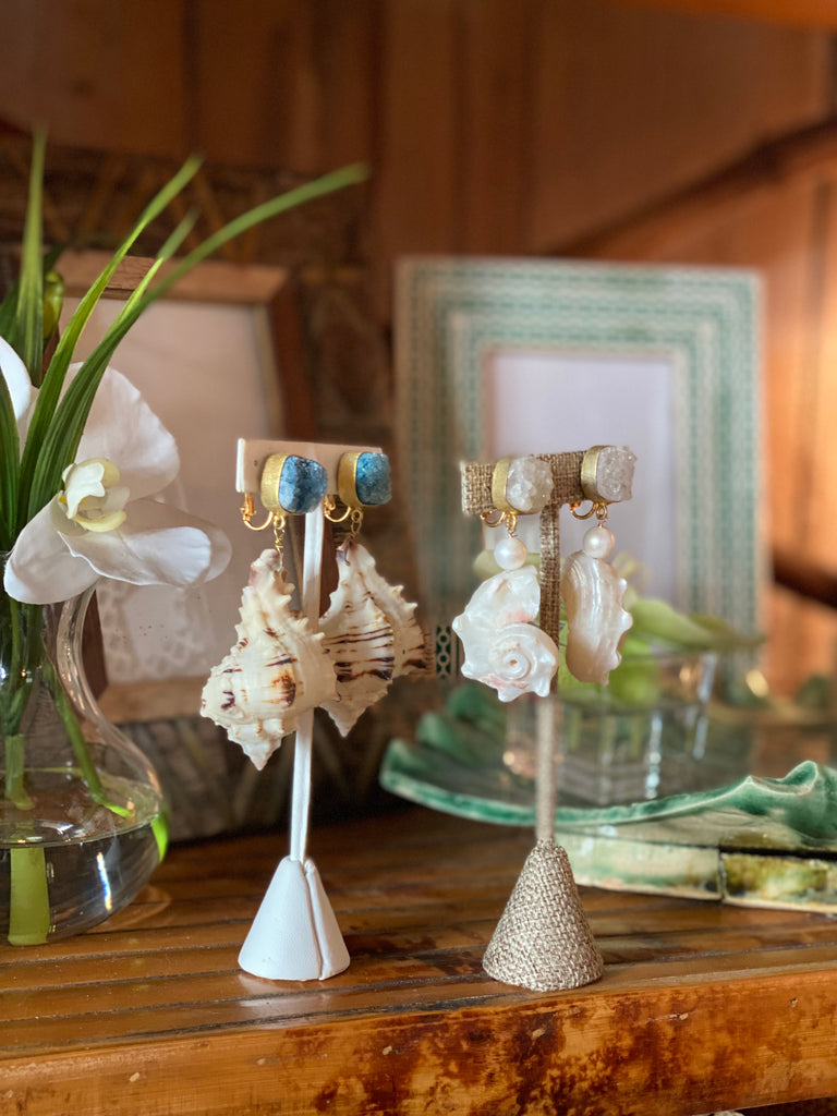 Blue Shell Drop- by Meg Carter - The Kemble Shop