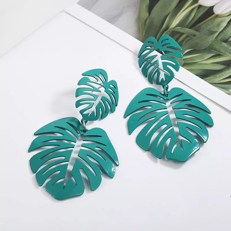 Green Leaf Earrings - The Kemble Shop