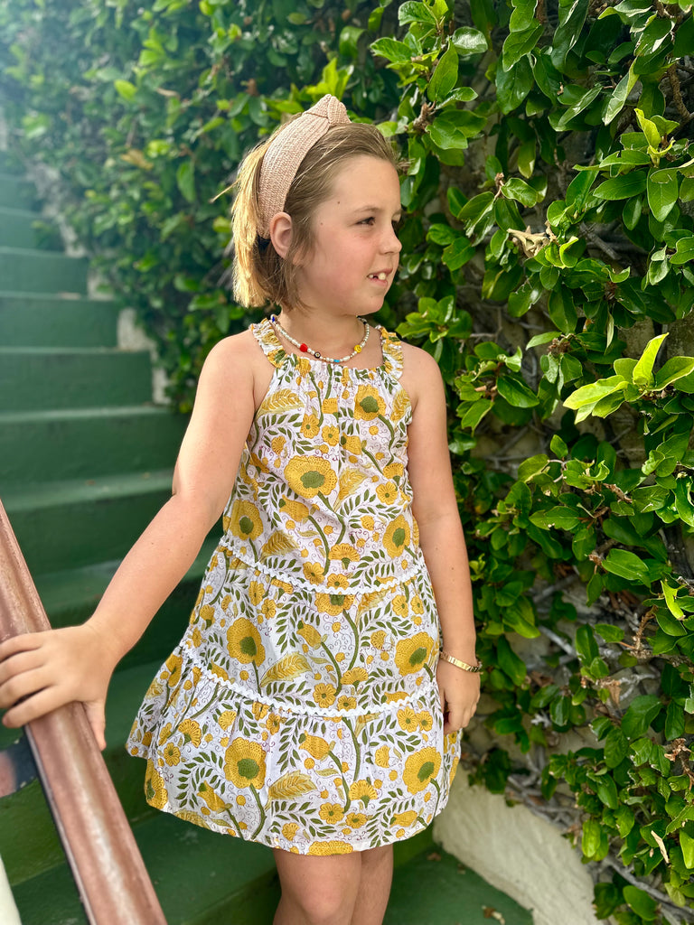 Daisy Sunflower Girls Ric Rac Sundress - The Kemble Shop