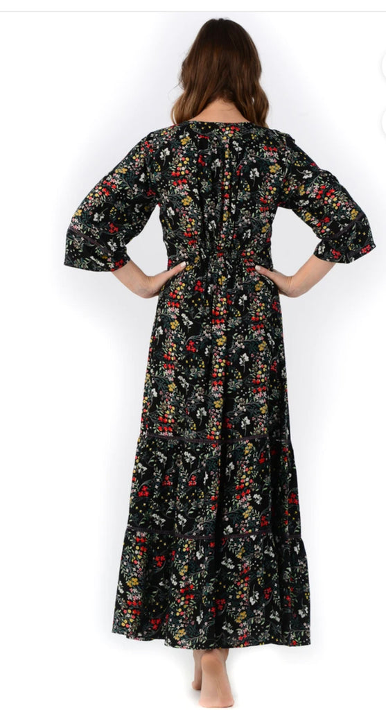Black Floral Alana Dress - Walker & Wade - The Kemble Shop