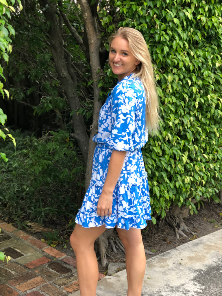 Cornflower Blue Ibiza Dress - Walker & Wade - The Kemble Shop