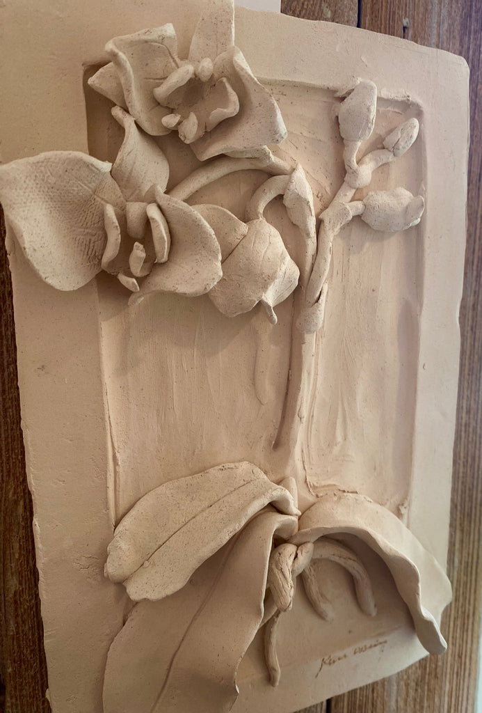 Small Floral Ceramic Wall Plaques - The Kemble Shop