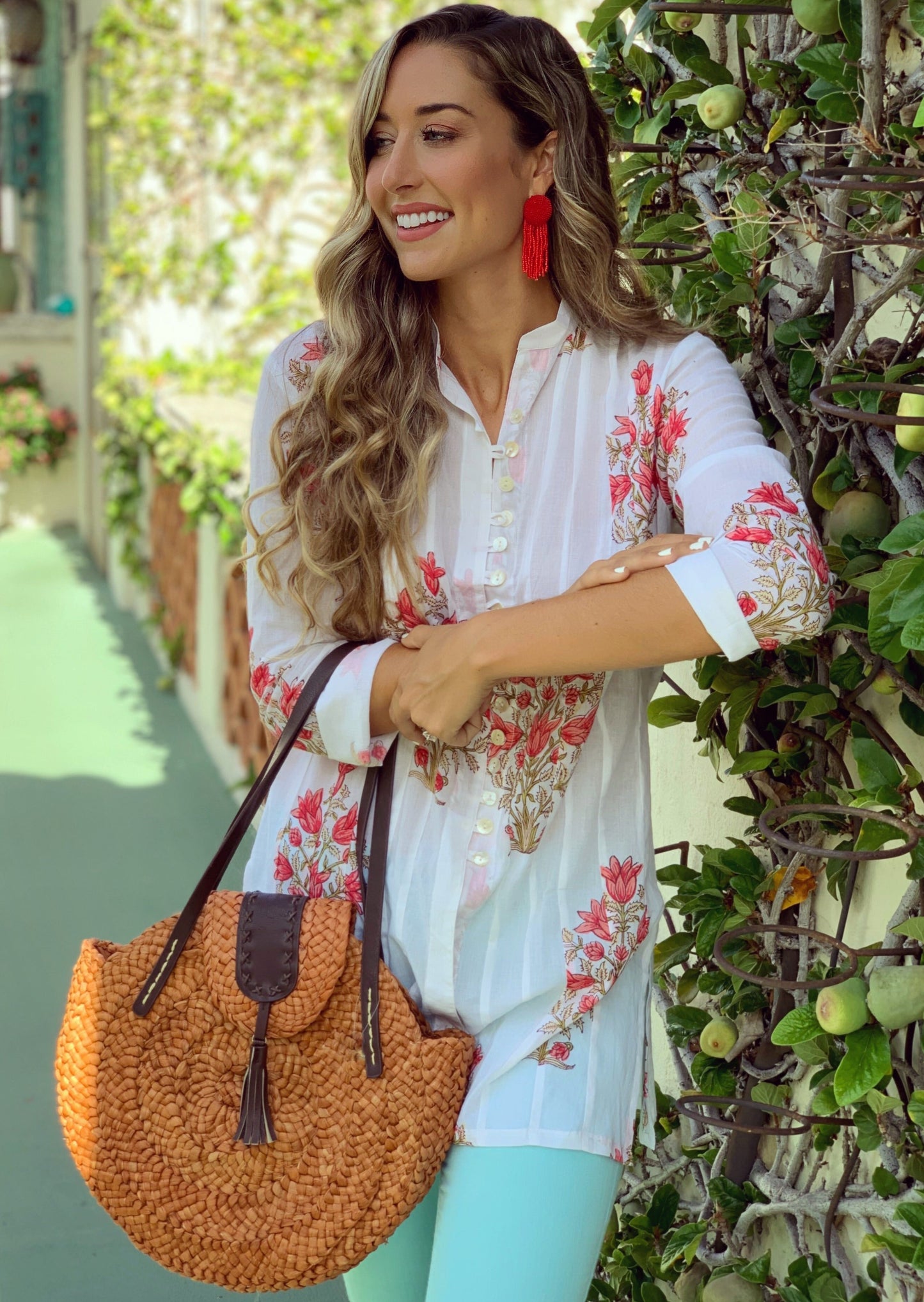 Red Tulips Palm Beach Tunic - The Kemble Shop