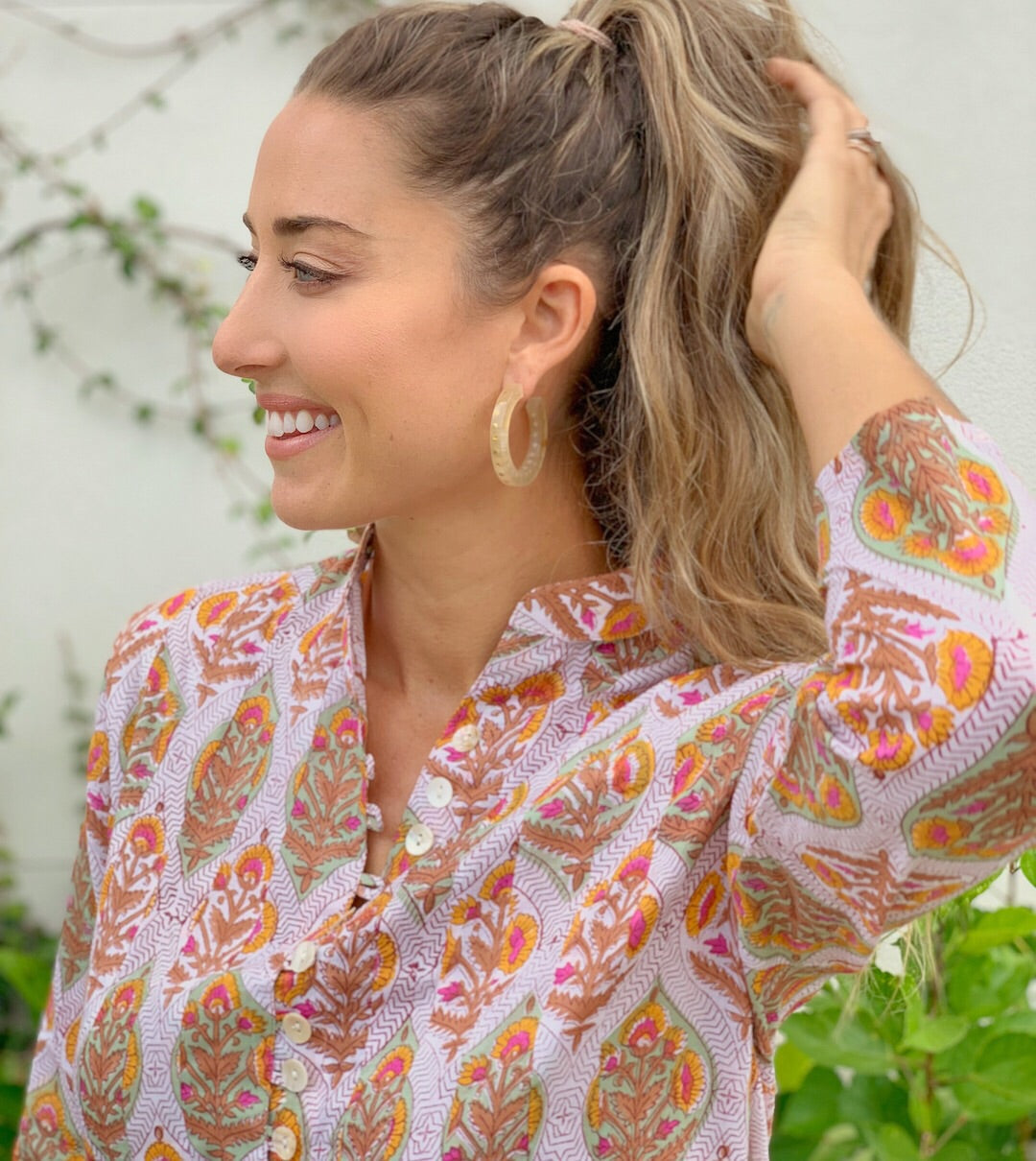 Patterned Floral Palm Beach Tunic - The Kemble Shop