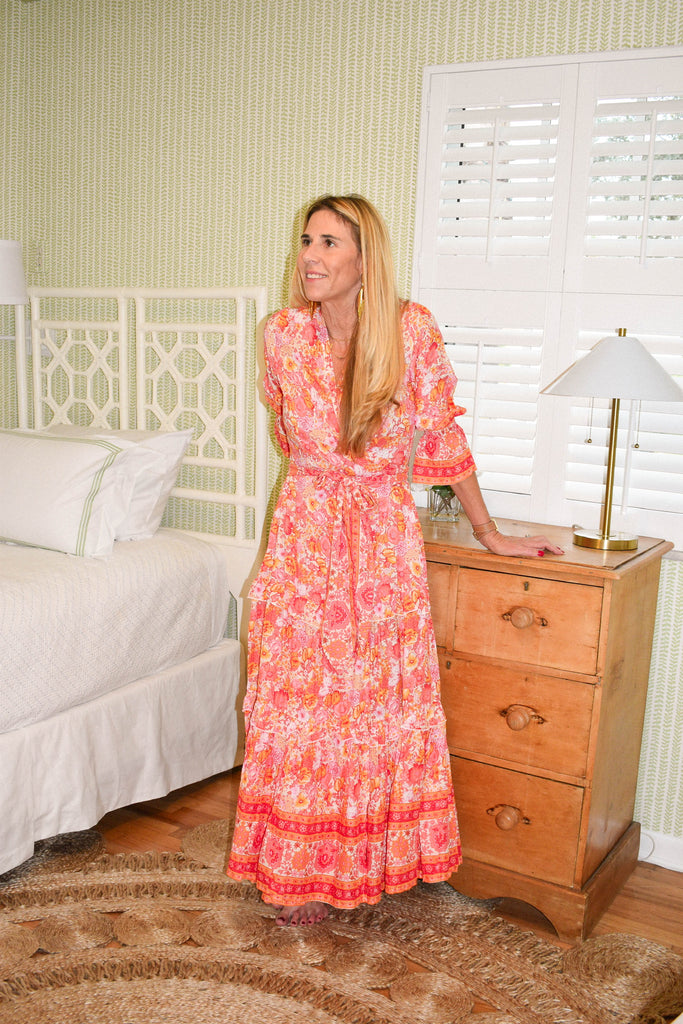 Tangerine Everleigh Dress Long - Walker & Wade - The Kemble Shop