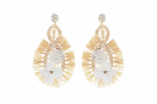 Natural Flower Calope Drop Earrings - The Kemble Shop