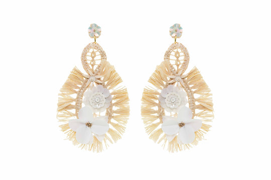 Natural Flower Calope Drop Earrings - The Kemble Shop