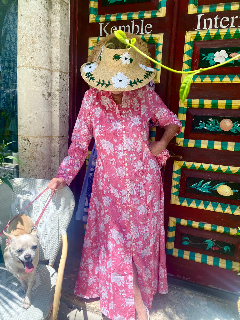 Deep Pink Palm Beach Tunic Dress - The Kemble Shop