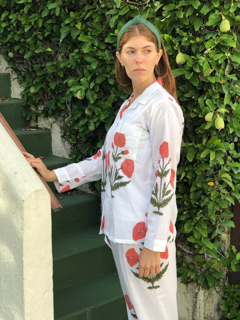 Orange Poppy Palm Beach Pajamas - The Kemble Shop