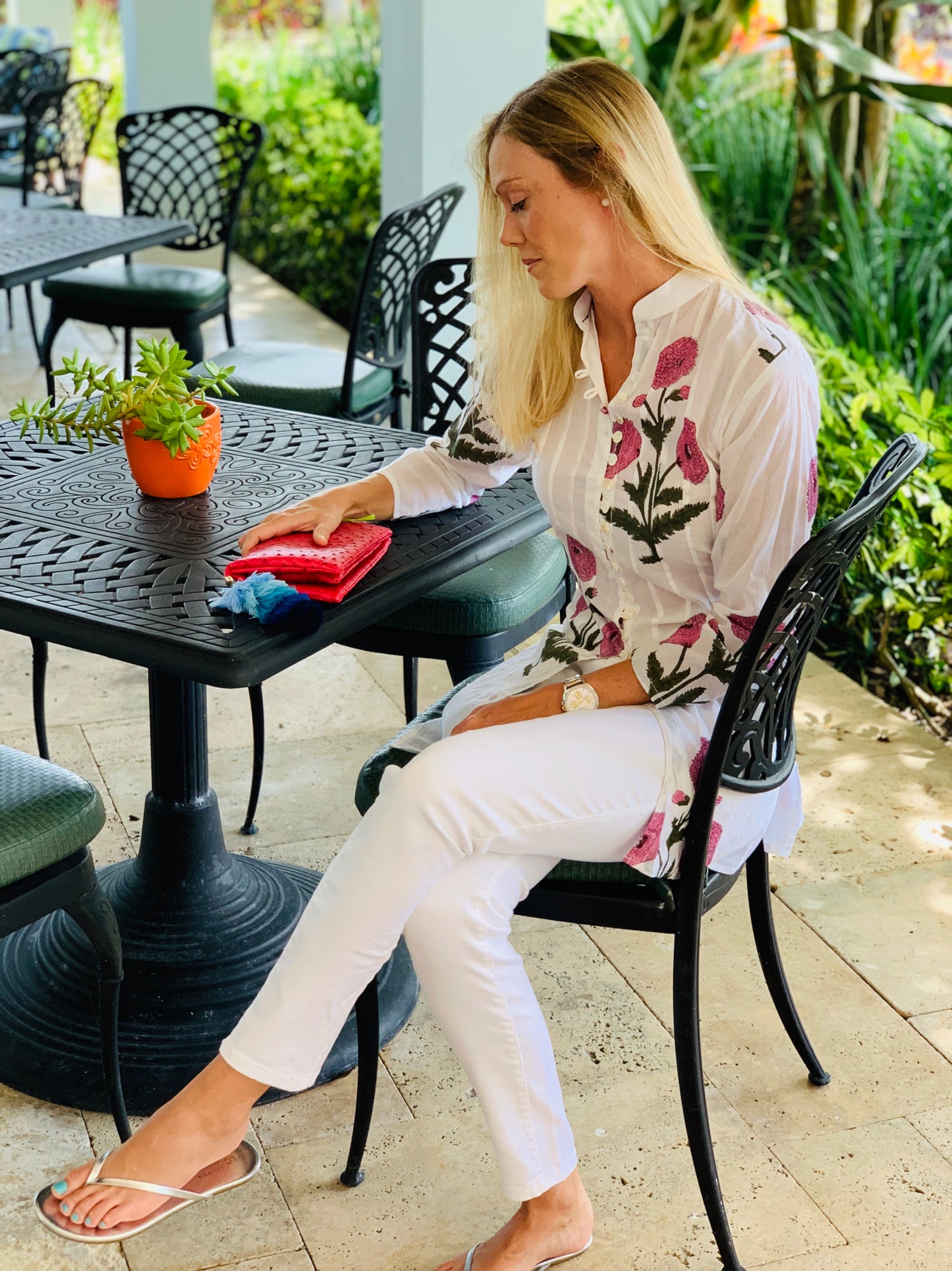 Mauve Poppy Palm Beach Tunic - The Kemble Shop
