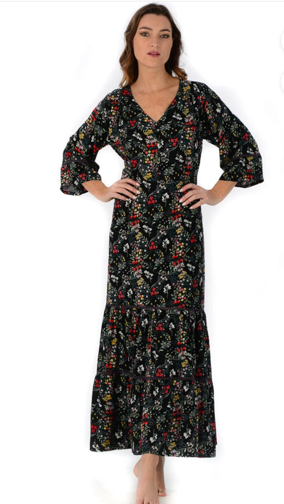 Black Floral Alana Dress - Walker & Wade - The Kemble Shop
