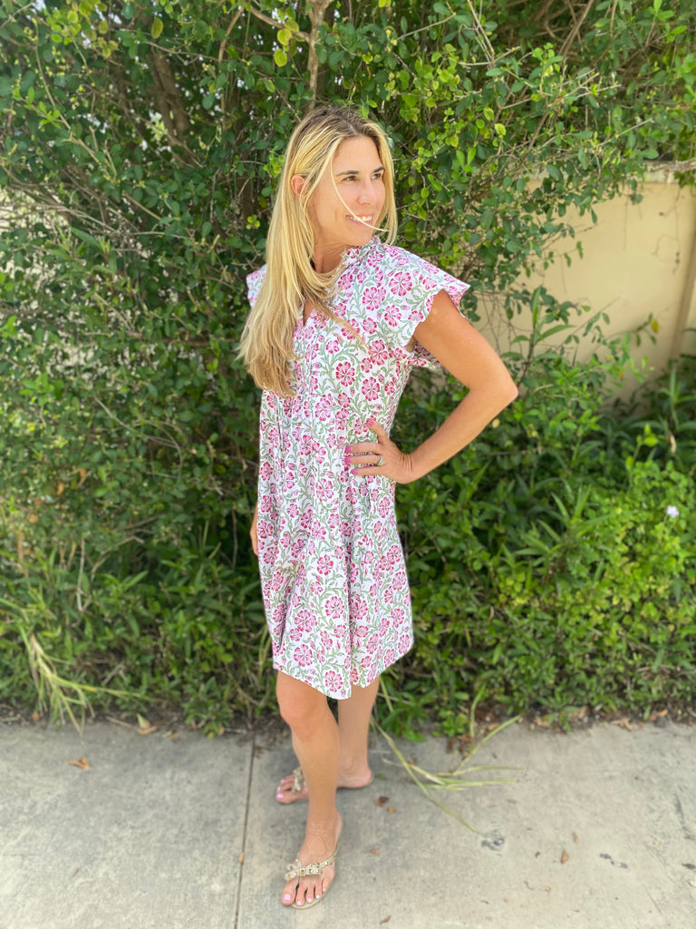 Pink Daisy Liza Dress - The Kemble Shop