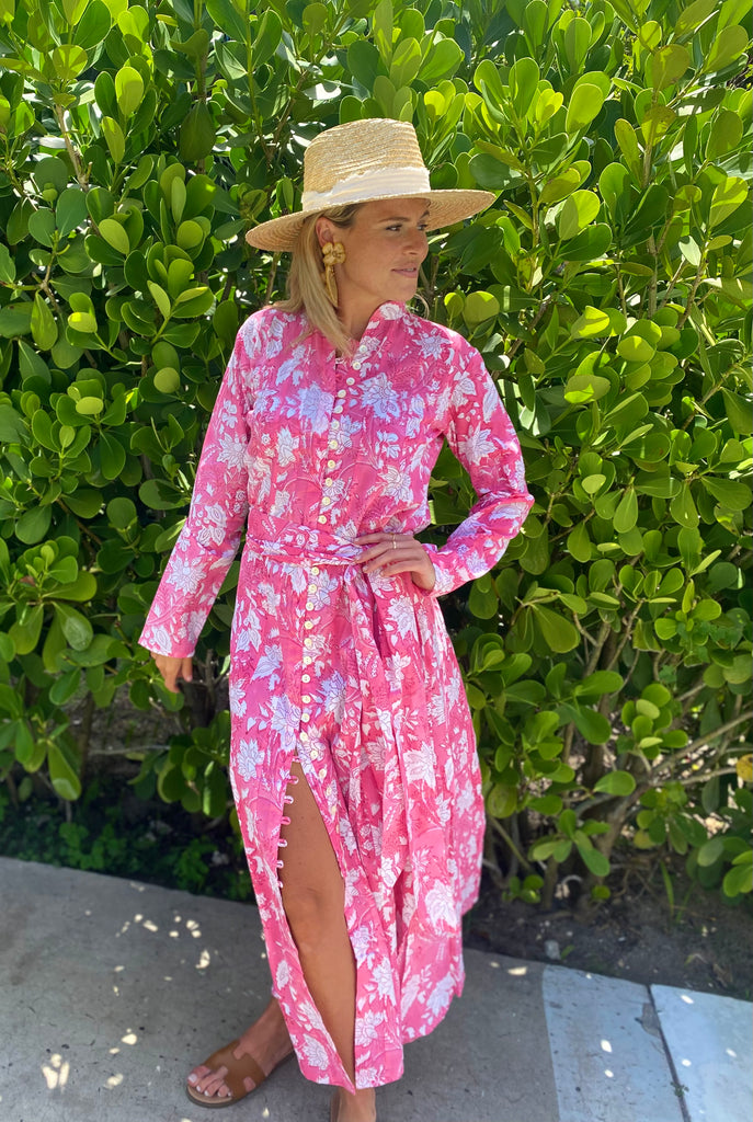 Deep Pink Palm Beach Tunic Dress - The Kemble Shop
