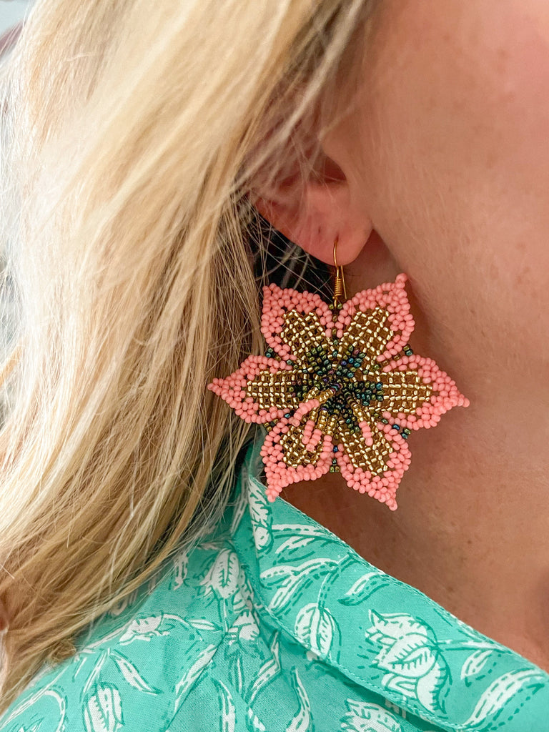 Floral Beaded Earrings - The Kemble Shop