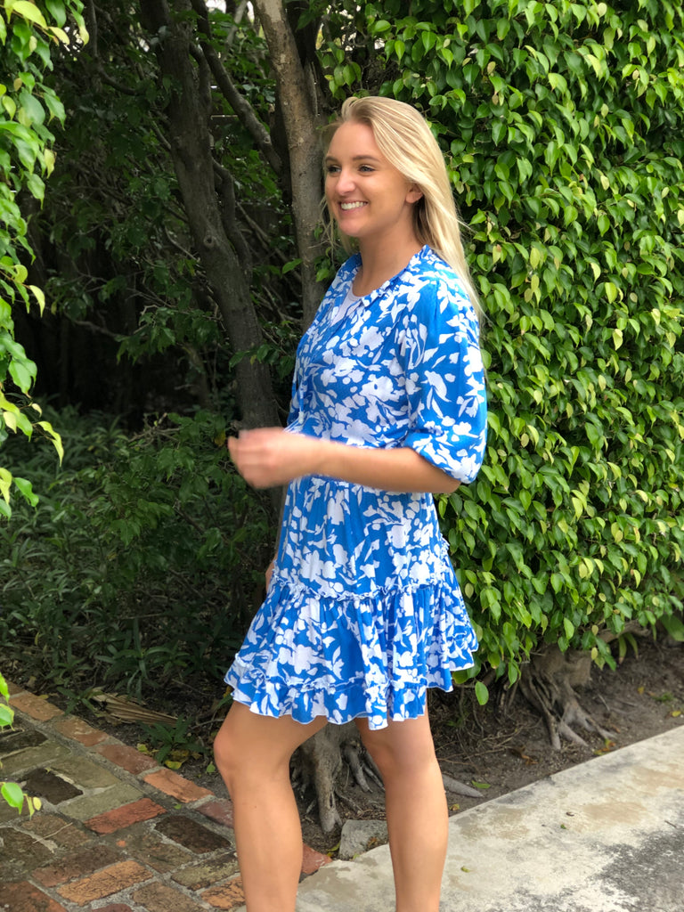 Cornflower Blue Ibiza Dress - Walker & Wade - The Kemble Shop