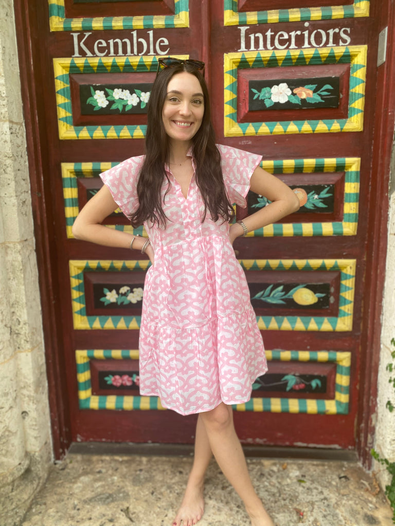 Light Pink Heart Liza Dress Dress - The Kemble Shop