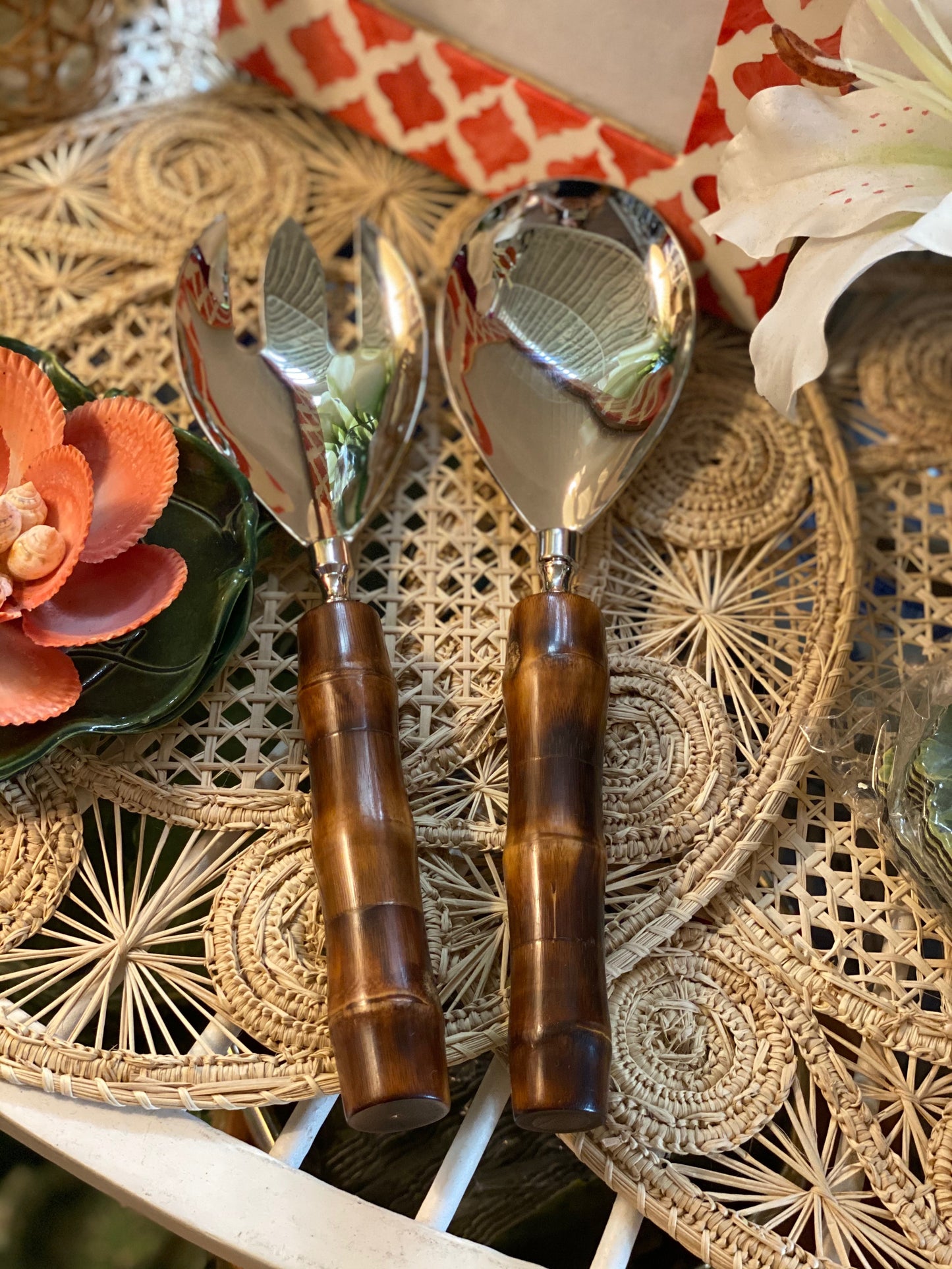 Custom Bamboo Serving Spoons (set of 2) - The Kemble Shop