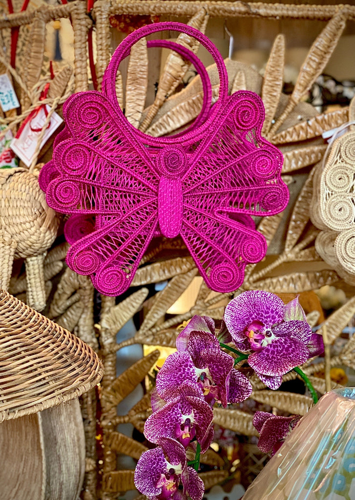 Hot Pink large Butterfly Tote - The Kemble Shop