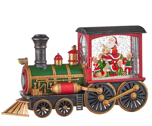 Santa's List Musical Lighted Water Train - 12.25" - The Kemble Shop