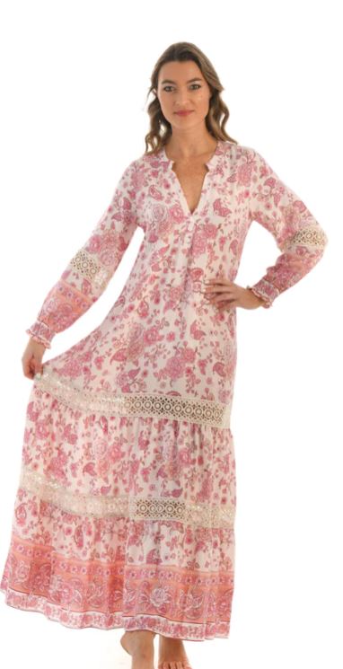 Juliette Dress in French Rose - Walker & Wade - The Kemble Shop