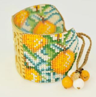 CAPRI BRACELET IN BLAZING YELLOW AND LEMON GREEN - 18 Kt. Gold-Plated Bead Bracelet - Martha Duran - The Kemble Shop