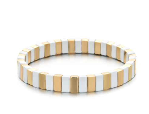 Gold Tile Enamel Bracelets - The Kemble Shop