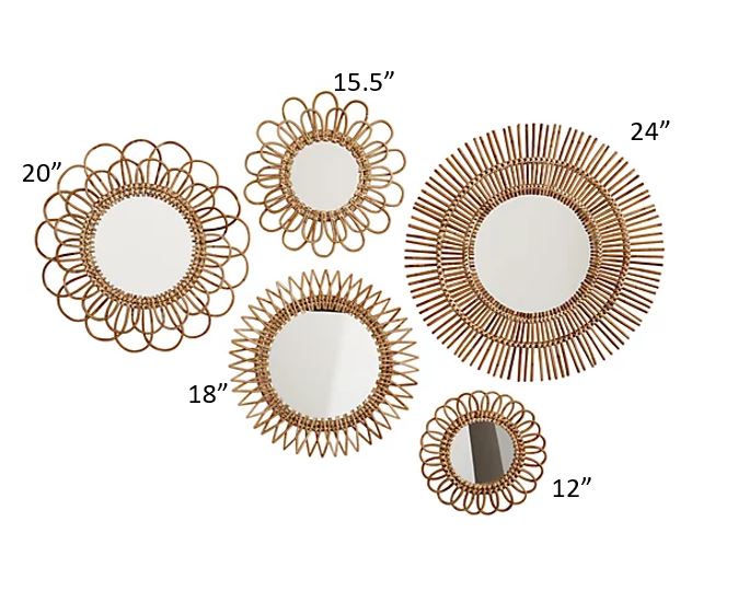 Rattan Mirrors - The Kemble Shop