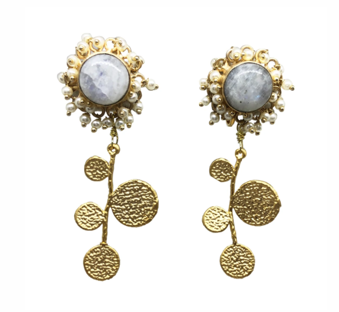 Moonstone En Fluer Clips - by Meg Carter - The Kemble Shop