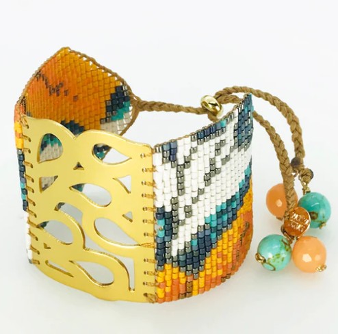 YELLOW Beaded SUMMER DROPS LARGE - 18 Kt. Gold-Plated Bead Bracelet - Martha Duran - The Kemble Shop