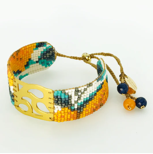 YELLOW Beaded SUMMER DROPS MEDIUM - 18 Kt. Gold-Plated Bead Bracelet - Martha Duran - The Kemble Shop