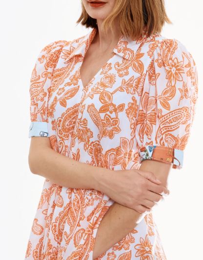 Orange Paisley Montauk Dress - Dizzy Lizzie - The Kemble Shop