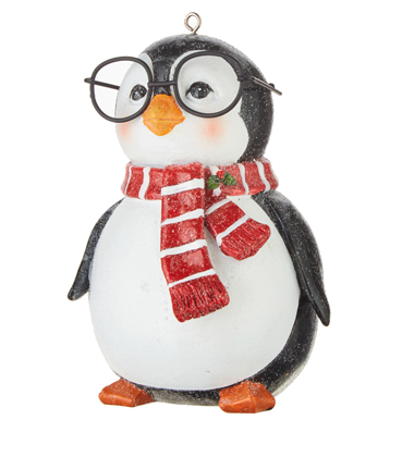 Penguin with Glasses Ornament - 5" - The Kemble Shop