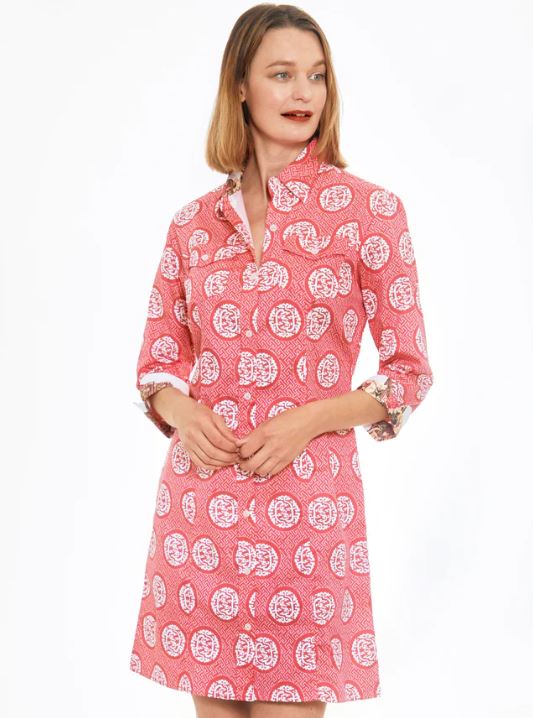Sag Harbor Pink Medallion Dress - The Kemble Shop
