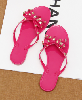 Jelly Studded Flip-Flop Sandal - Hot Pink - The Kemble Shop